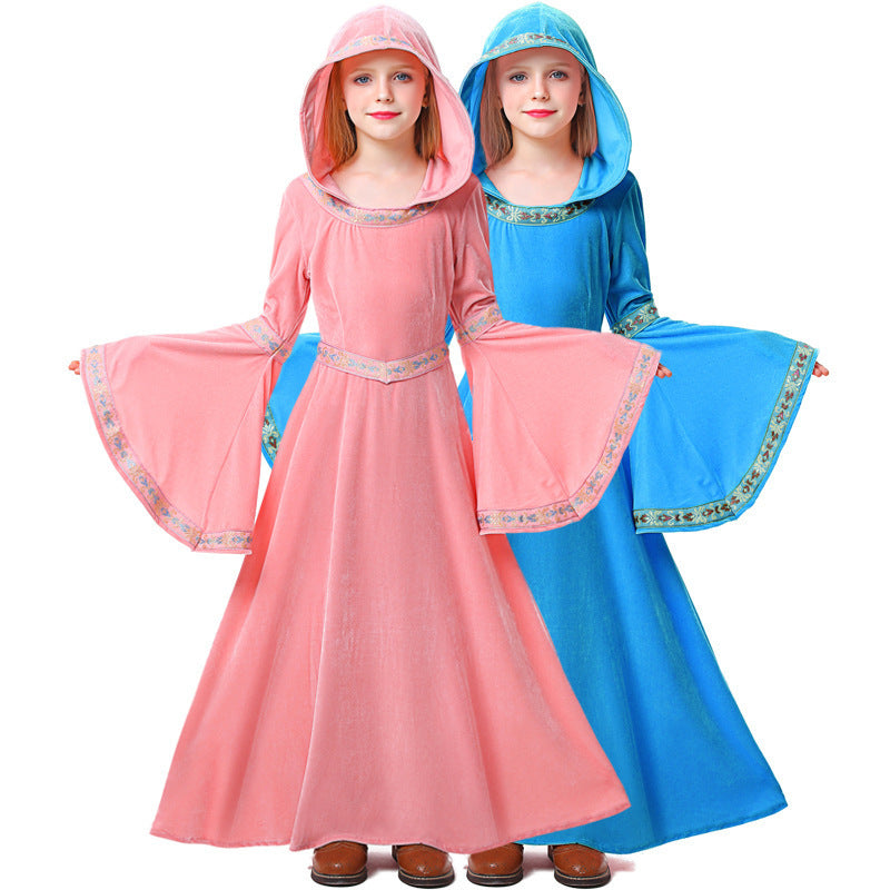 Vampire costume worn by a girl - front view