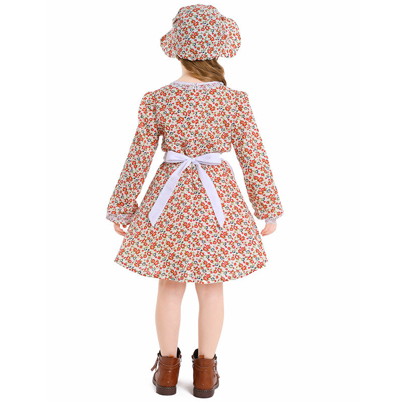 Storybook Farm Girl costume worn by a girl - side view