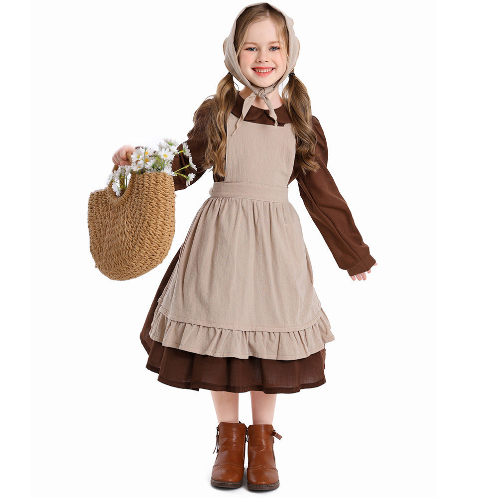 Cinderella costume worn by a family - side view