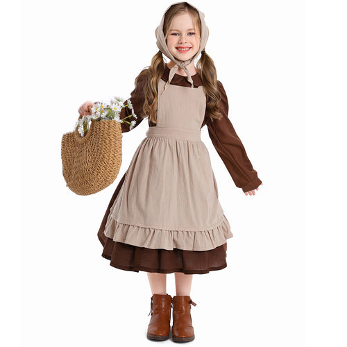 Cinderella costume worn by a family - side view