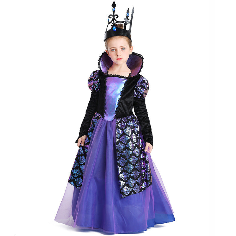 Medieval Knight costume worn by a girl - front view