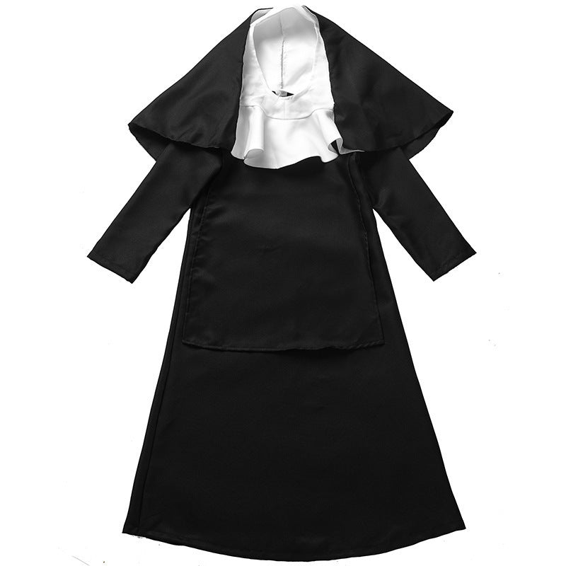 Nun costume worn by a girl - detail view