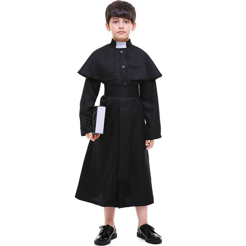 Choir Robe costume worn by a child - side view
