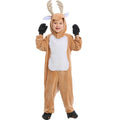 Reindeer costume worn by a child - front view