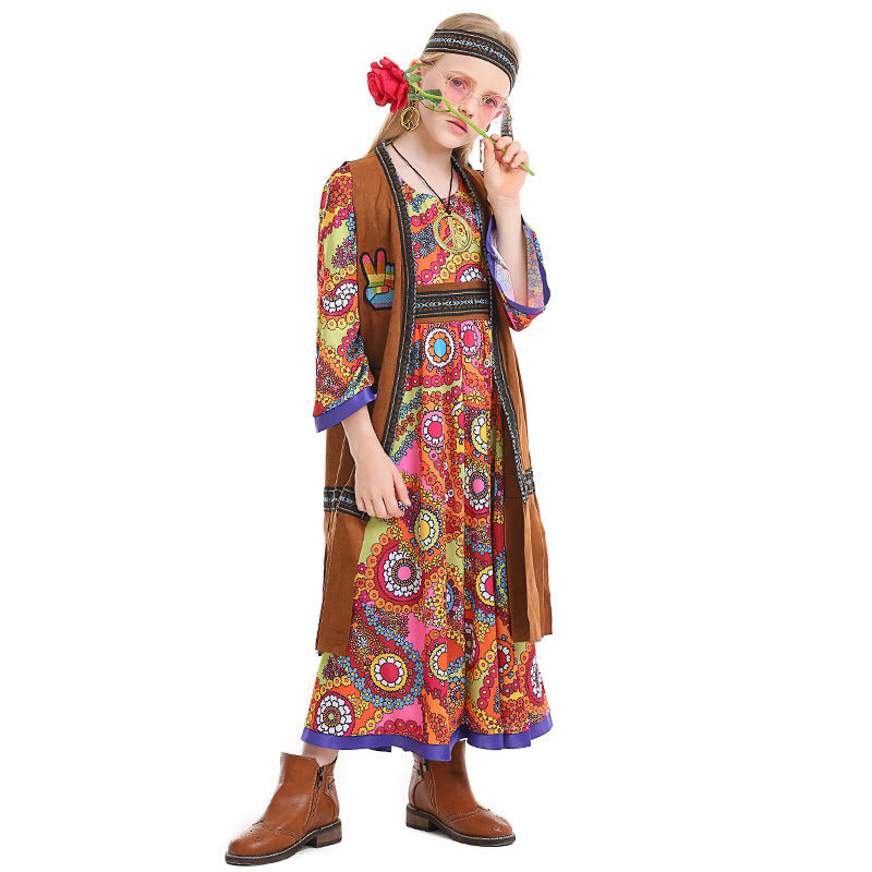 70s Disco costume worn by a girl - front view