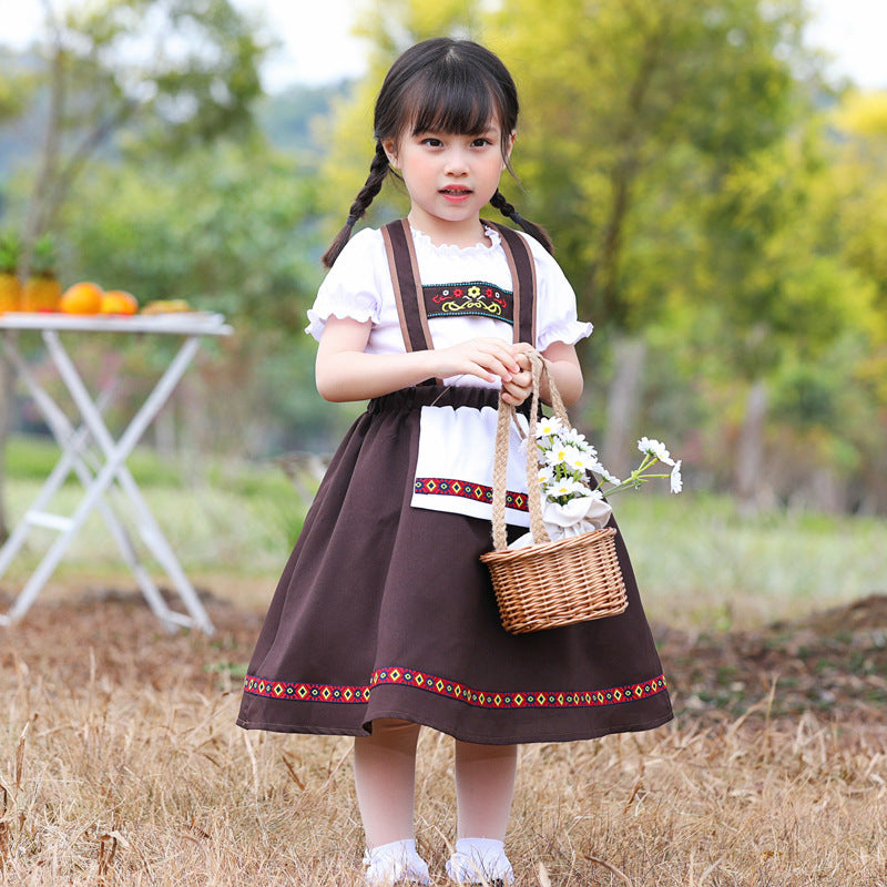 Storybook costume worn by a girl - front view