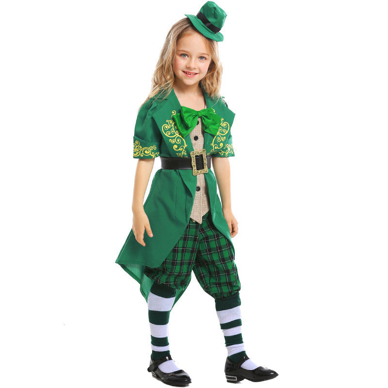 Irish Fairy costume worn by a family - back view