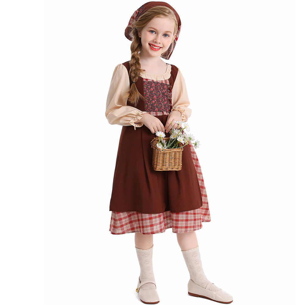 Little Match Girl costume worn by a girl - side view