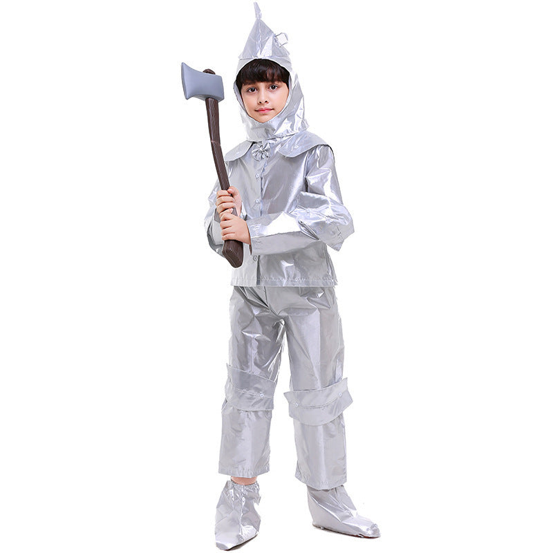Tin Man costume worn by a child - front view