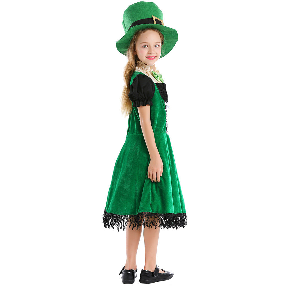 Irish Fairy costume worn by a girl - side view