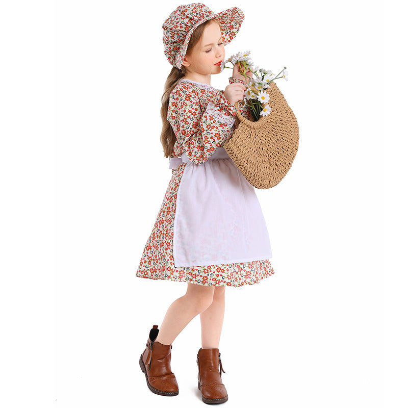 Storybook Farm Girl costume worn by a girl - front view