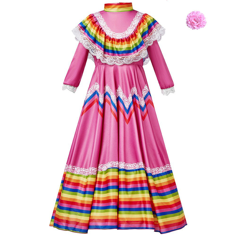 Storybook costume worn by a girl - detail view
