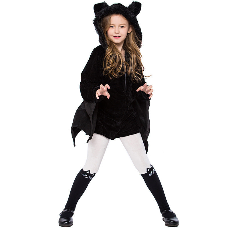 Bat costume worn by a girl - front view
