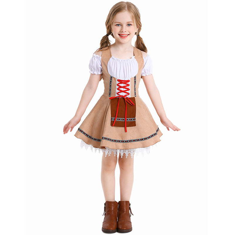 Bavarian Folk Dress costume worn by a girl - side view