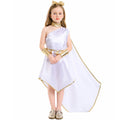 Greek Toga costume worn by a girl - back view