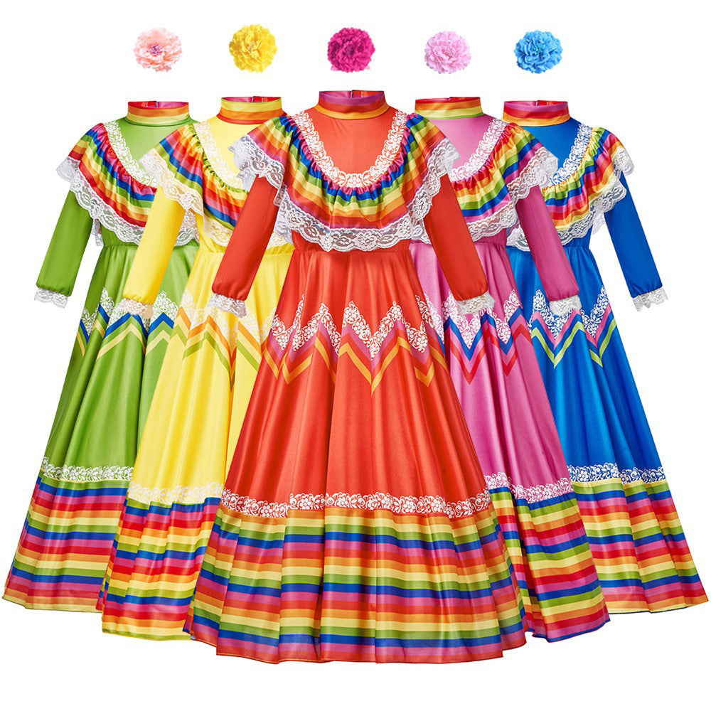 Storybook costume worn by a girl - front view