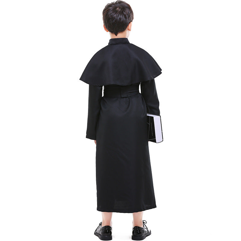 Choir Robe costume worn by a child - back view