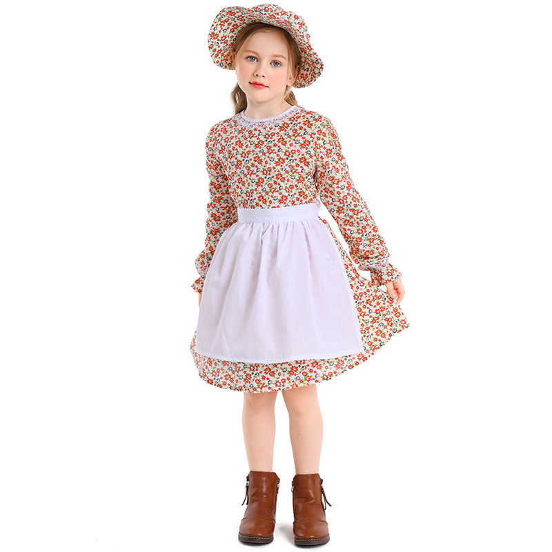 Storybook Farm Girl costume worn by a girl - back view