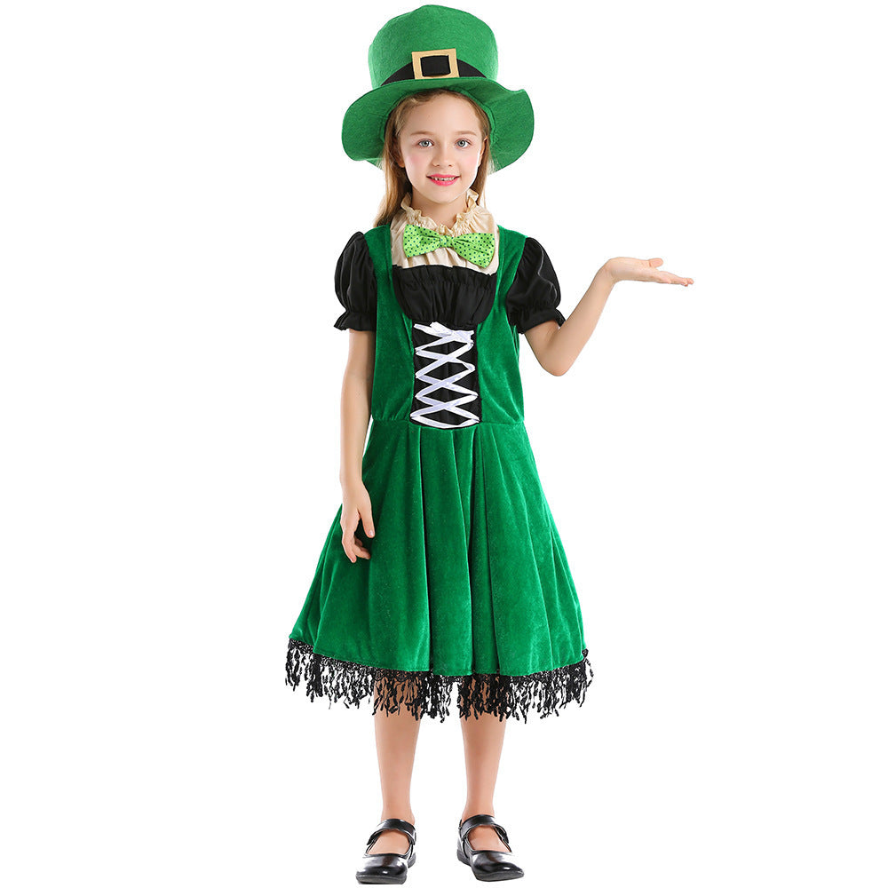 Irish Fairy costume worn by a girl - detail view