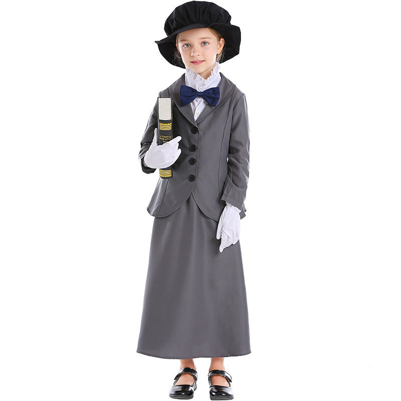 Storybook costume worn by a girl - front view
