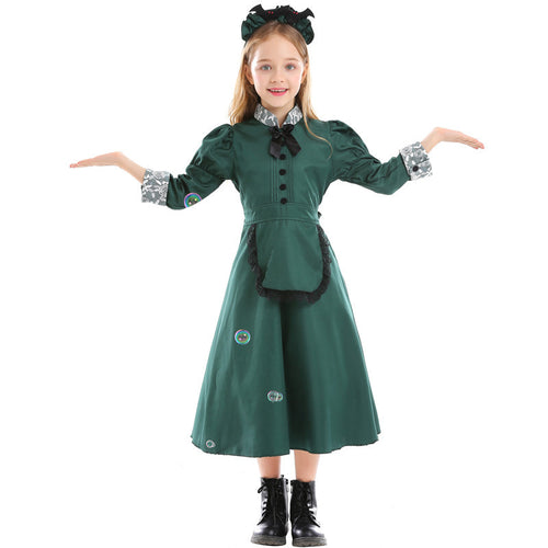 Bat costume worn by a family - side view