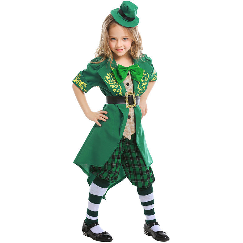 Irish Fairy costume worn by a family - side view