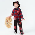 Scarecrow costume worn by a child - front view