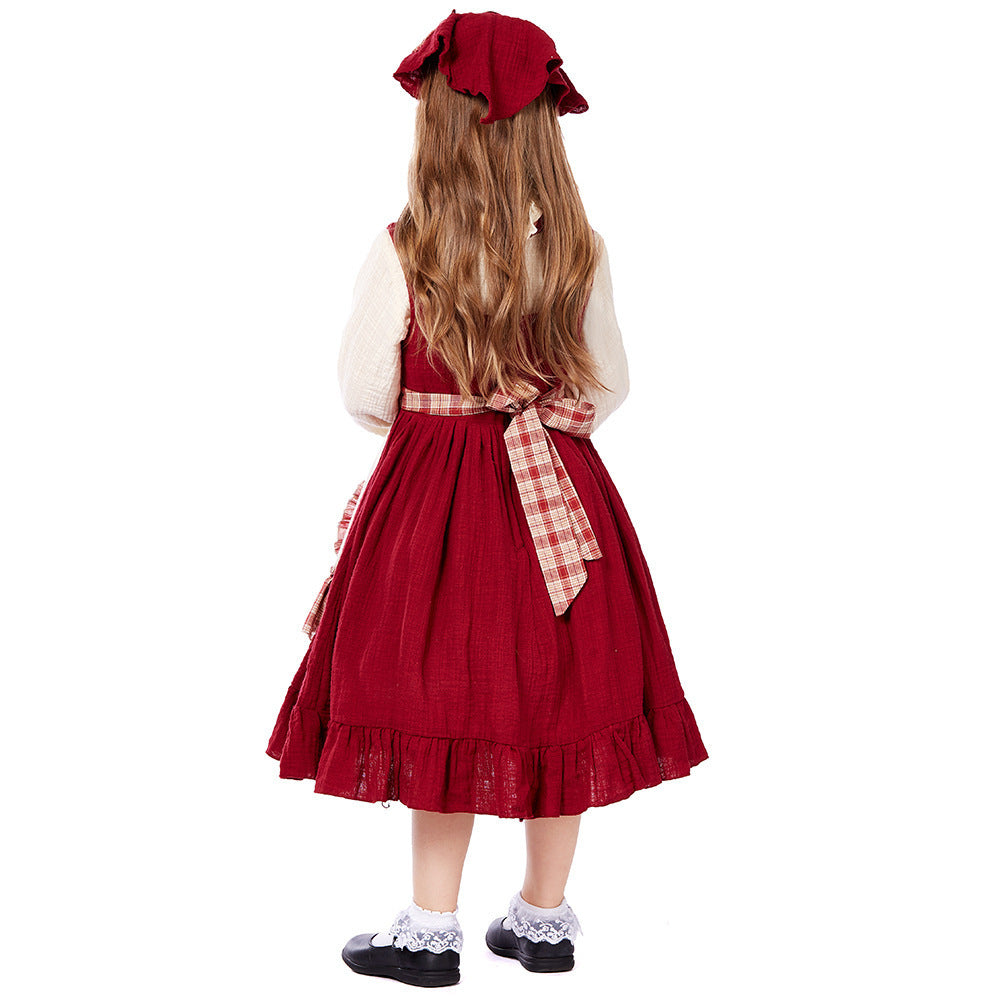 Little Match Girl costume worn by a girl - detail view