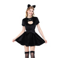 Cat costume worn by a girl - side view