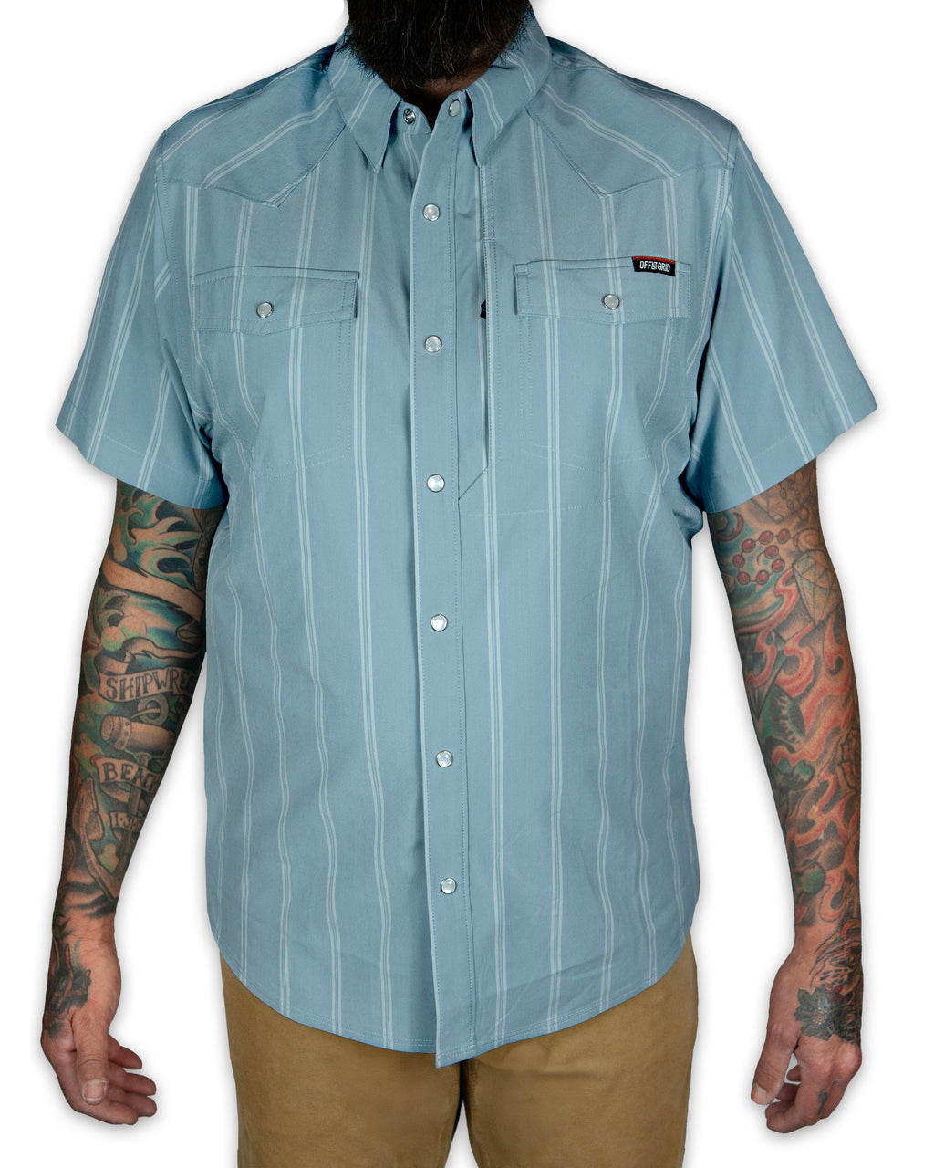 Daryll SS Shirt - Mid Blue