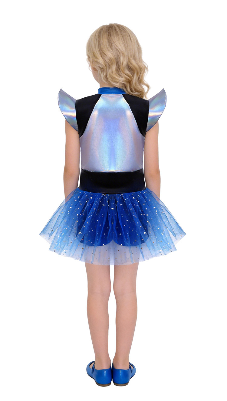 Robot costume worn by a child - side view