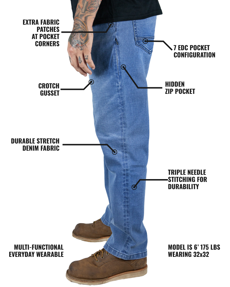 Hideout Denim Standard Fit Jeans – Men's Vintage Wash