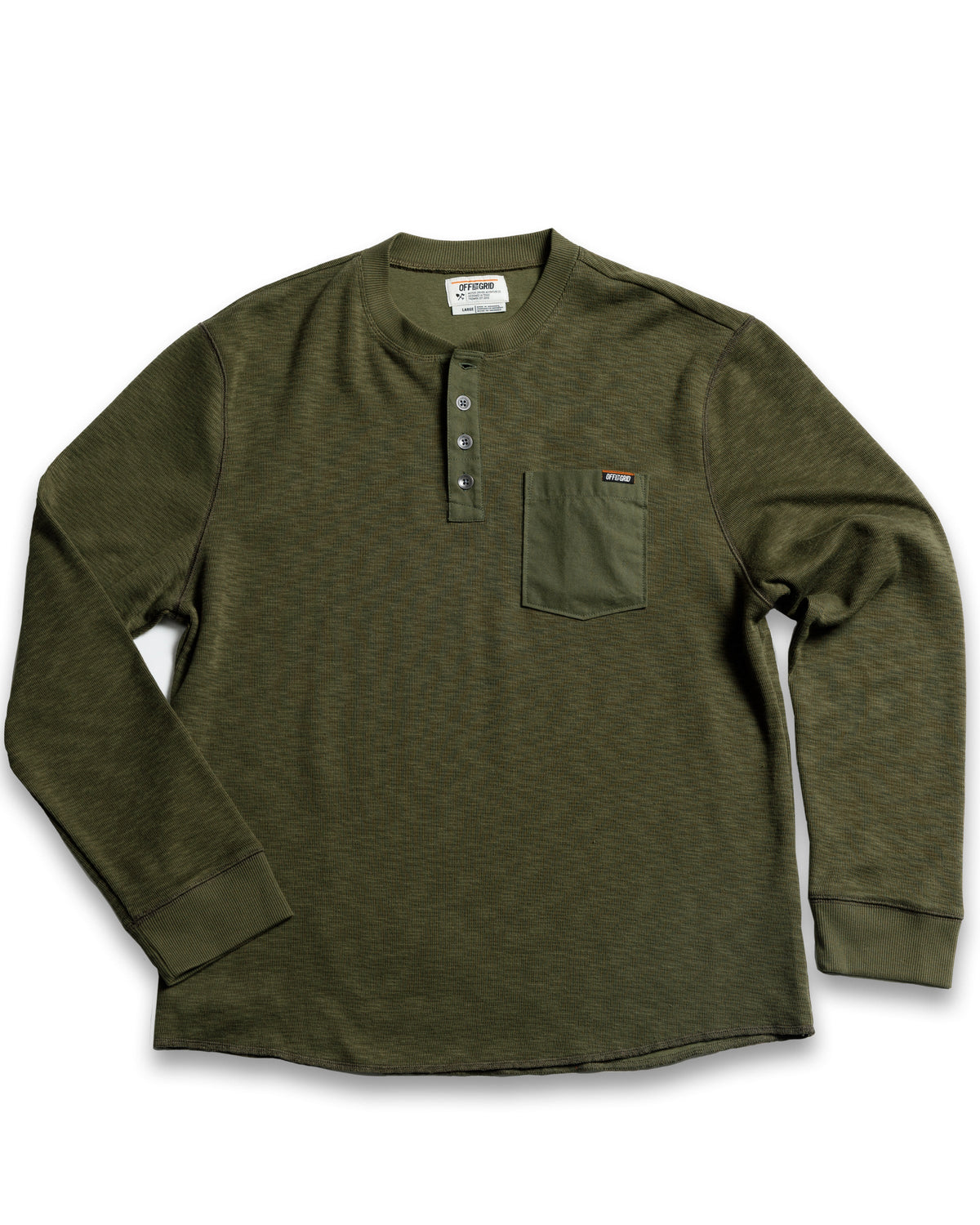 Draper Henley – Men's Dark Olive Casual Top