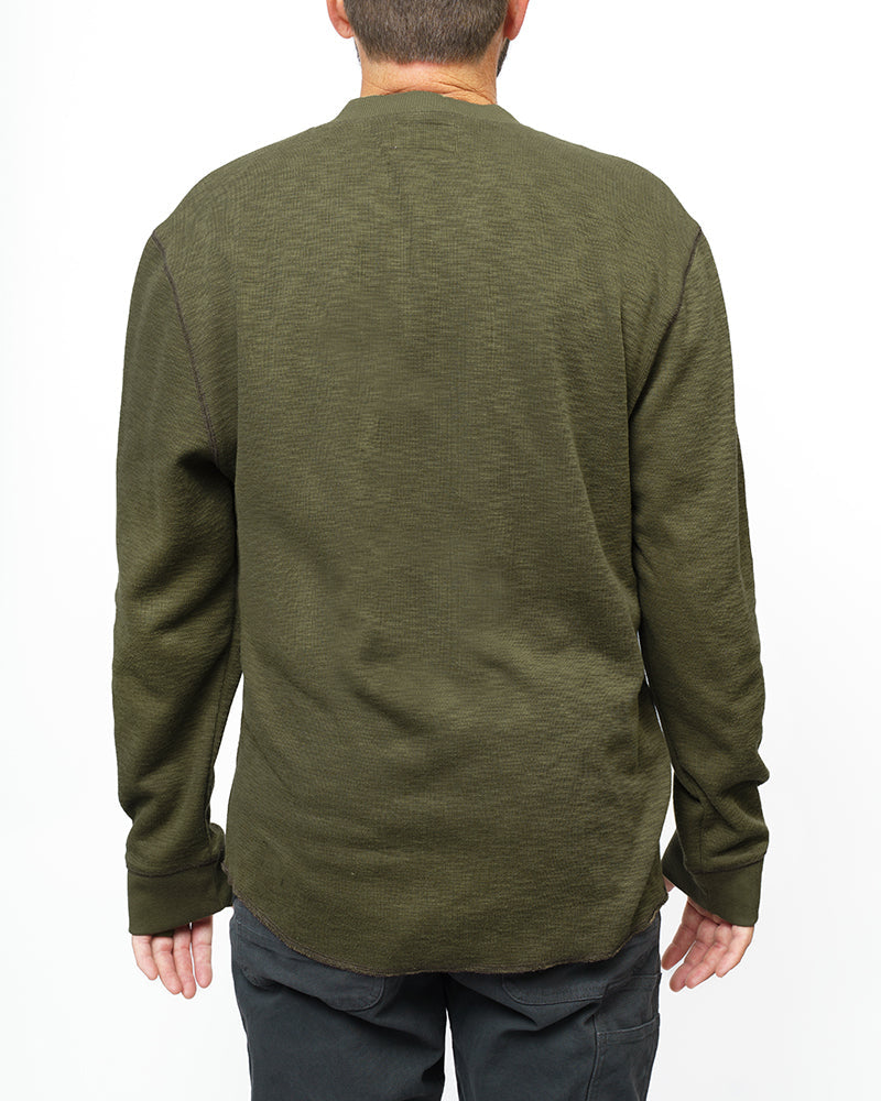 Draper Henley – Men's Dark Olive Casual Top
