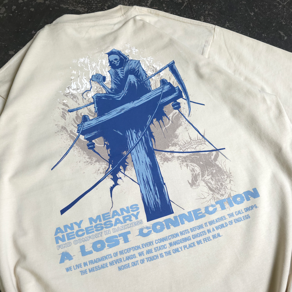 Lost Connection Graphic T-Shirt – Bone