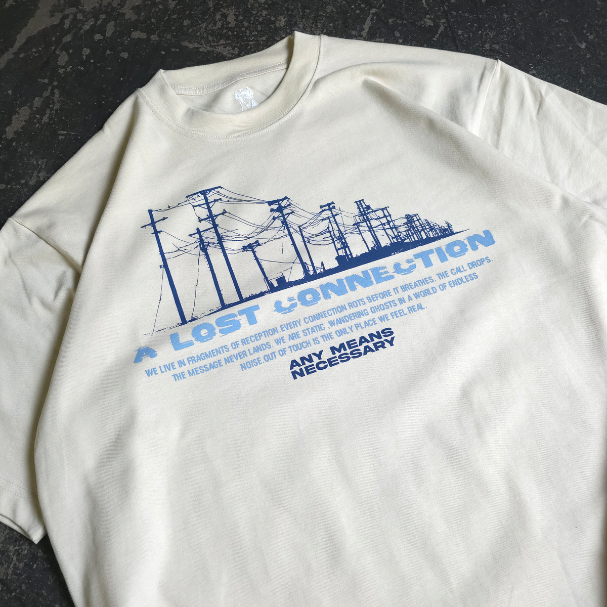 Lost Connection Graphic T-Shirt – Bone