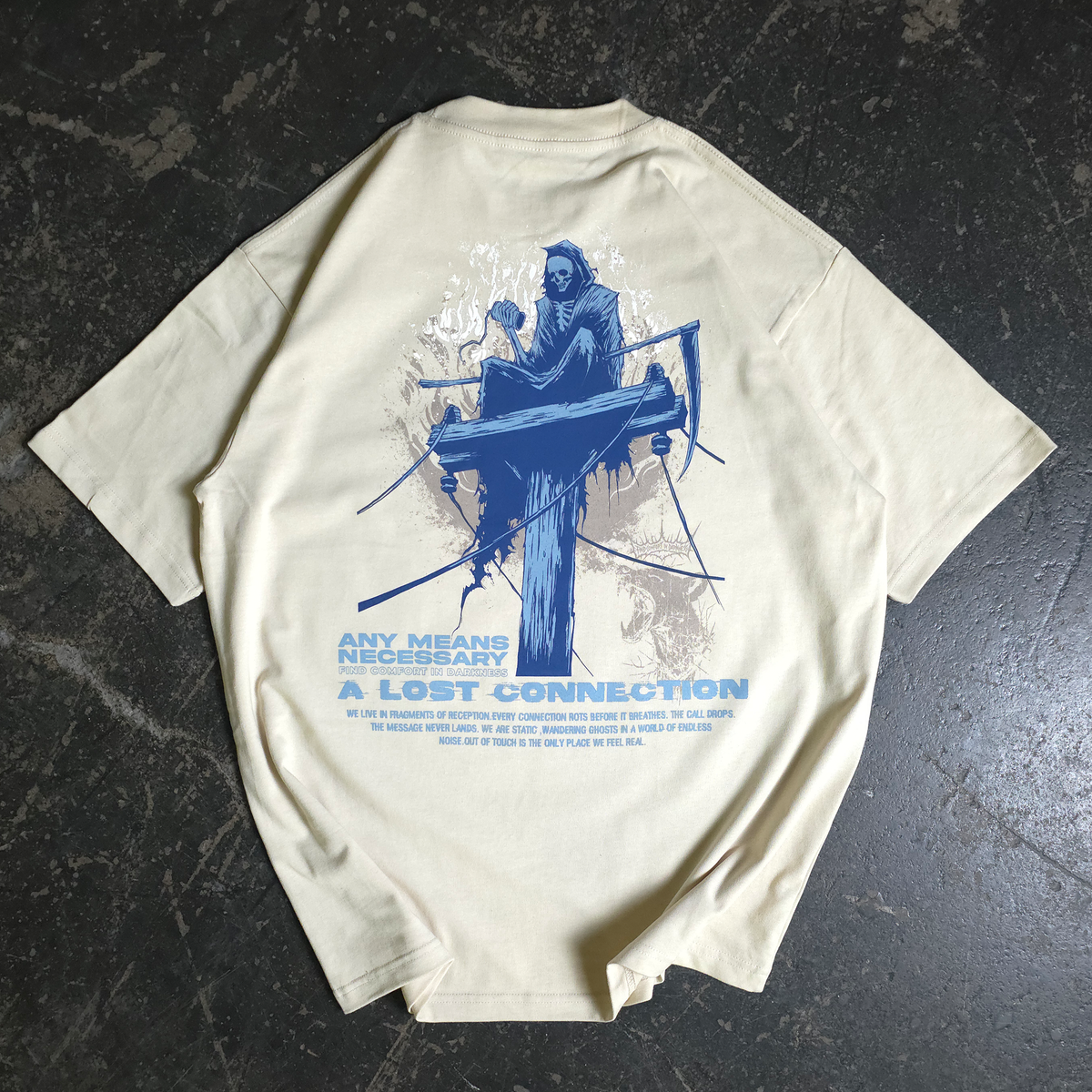Lost Connection Graphic T-Shirt – Bone