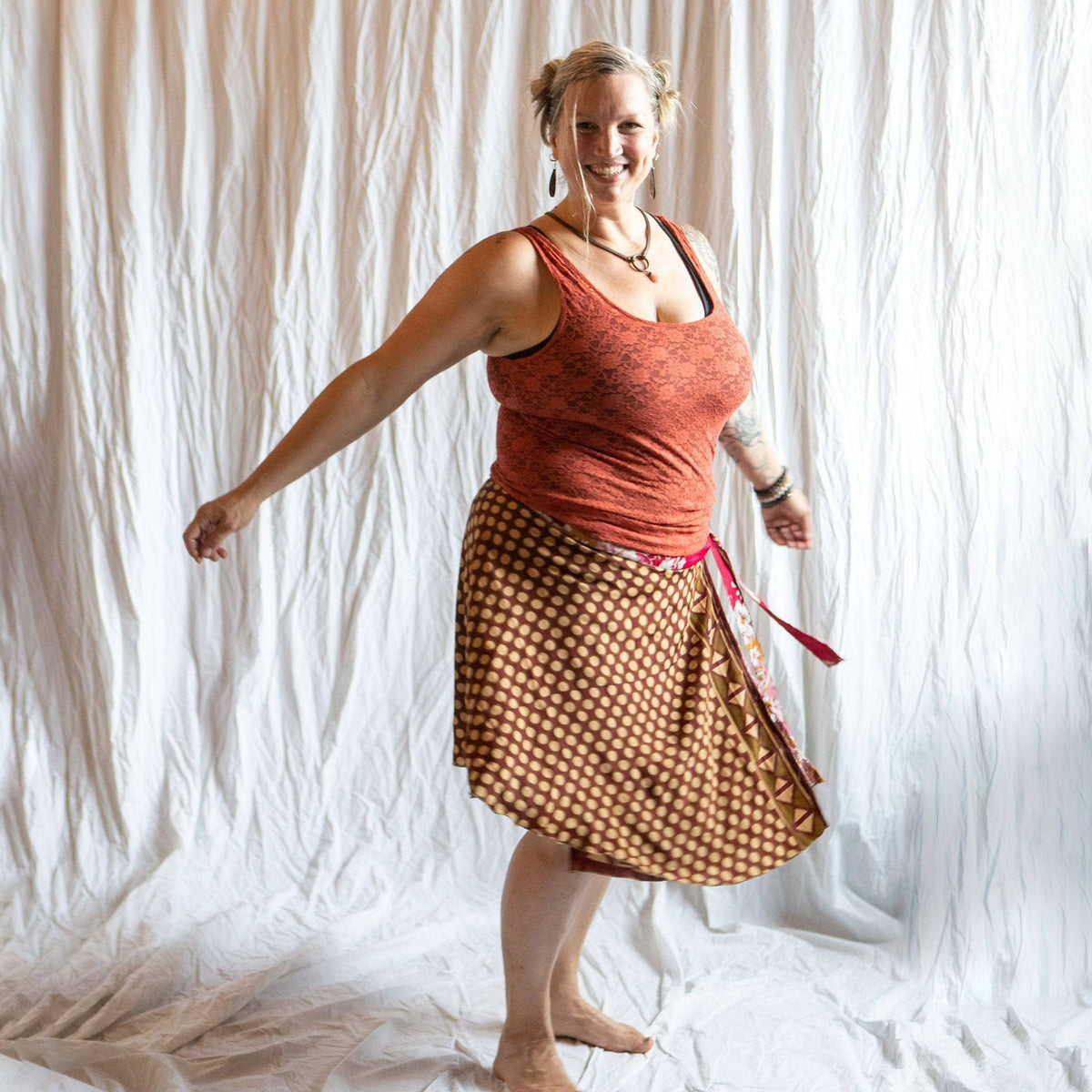 Women's Original Sari Wrap Skirt – Boho Versatile Style