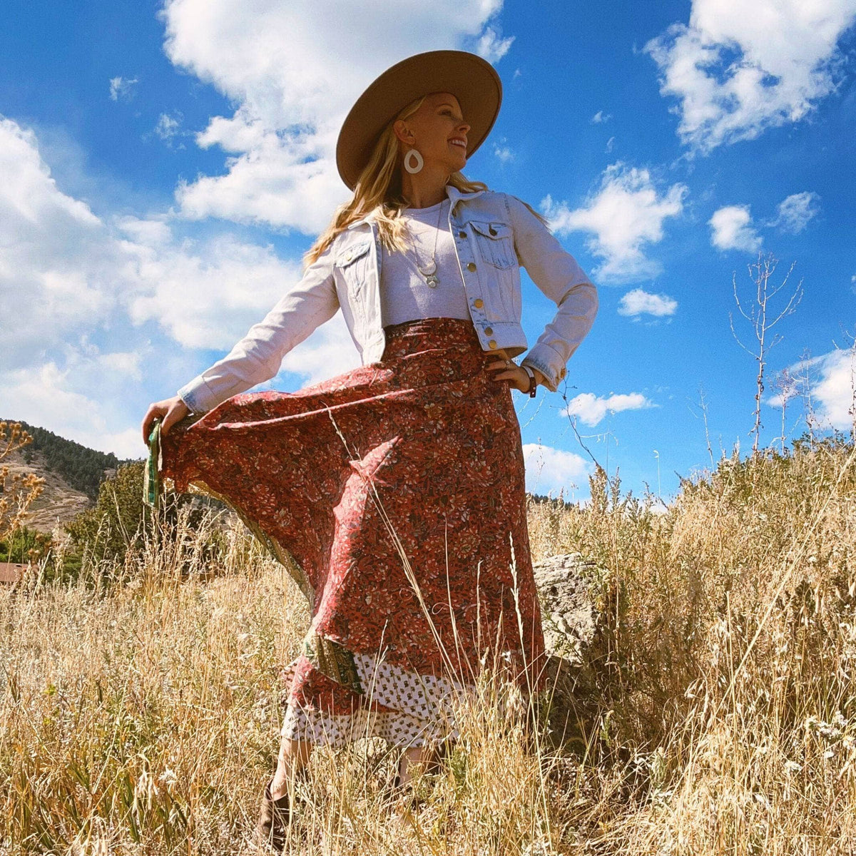 Women's Original Sari Wrap Skirt – Boho Versatile Style