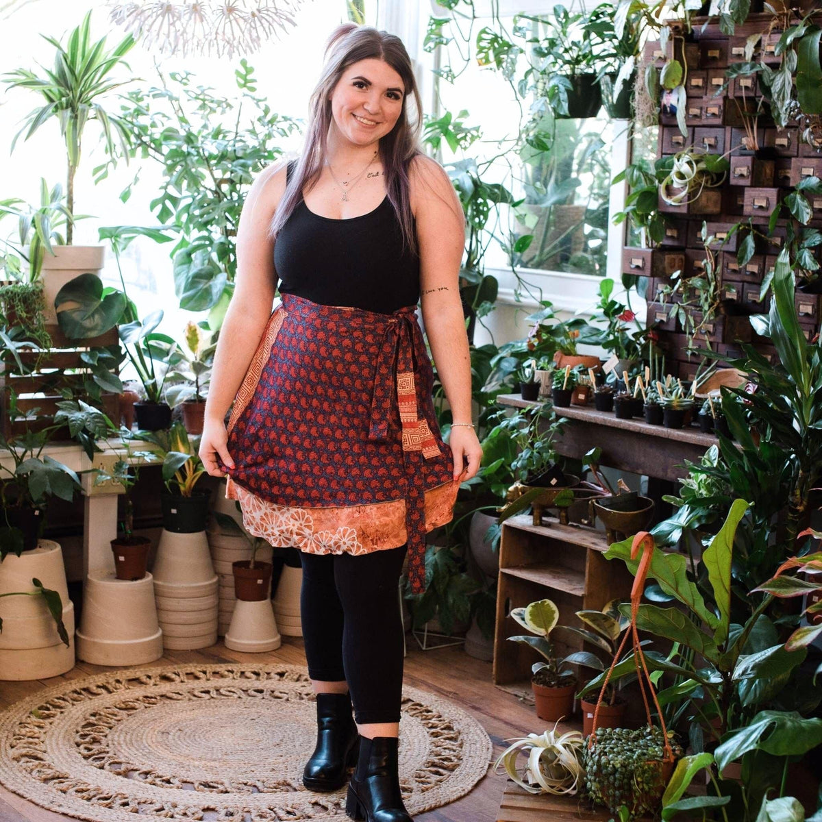 Women's Original Sari Wrap Skirt – Boho Versatile Style