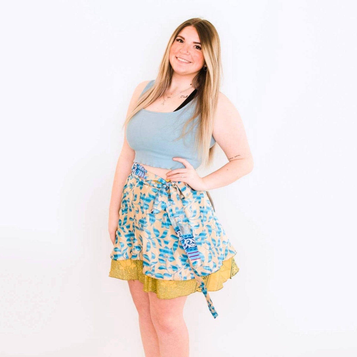 Women's Original Sari Wrap Skirt – Boho Versatile Style