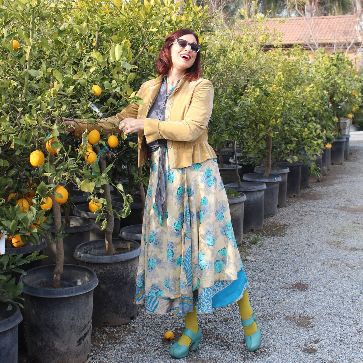 Women's Original Sari Wrap Skirt – Boho Versatile Style