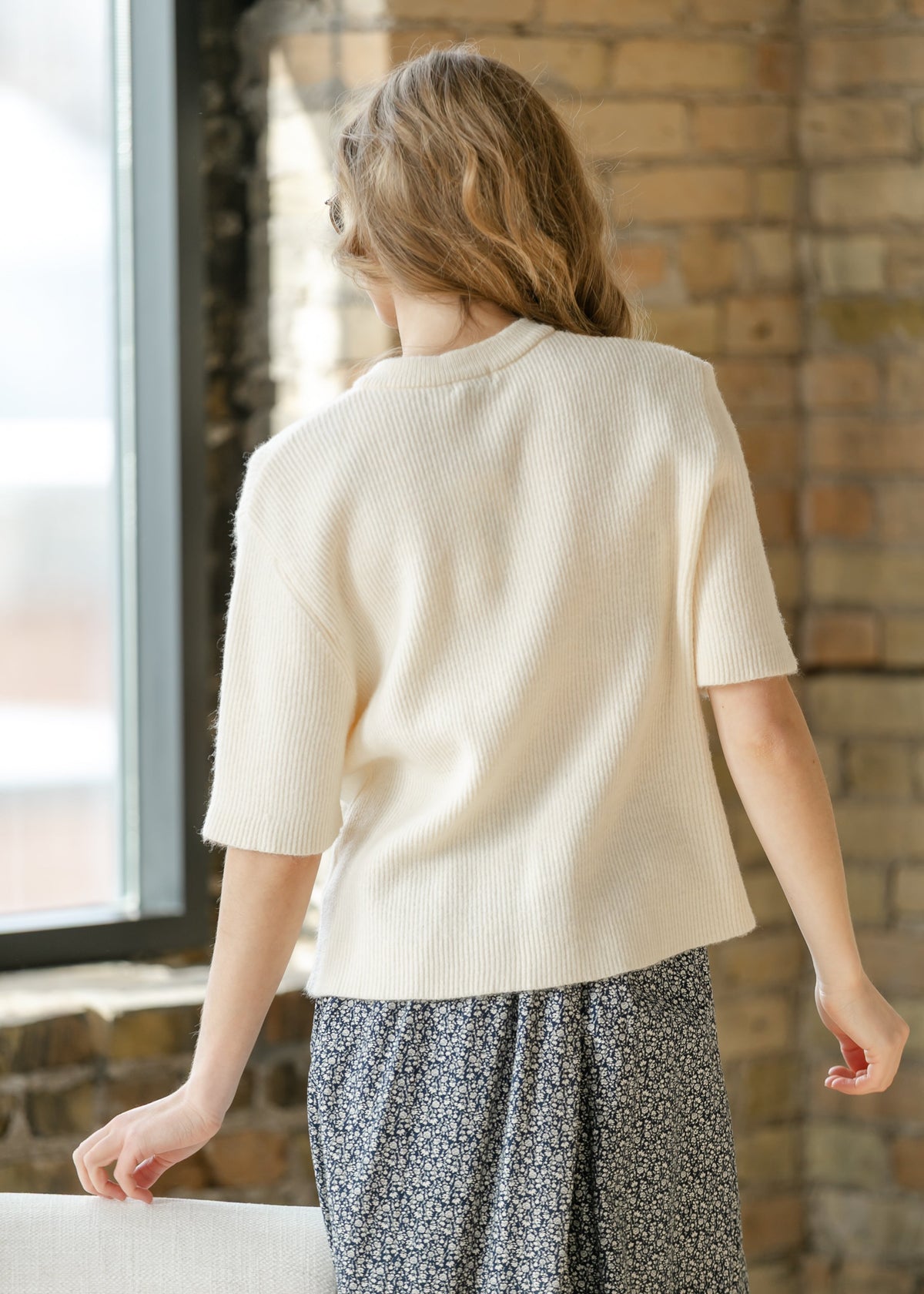 Women's Zadie Ivory Short Sleeve Button Cardigan